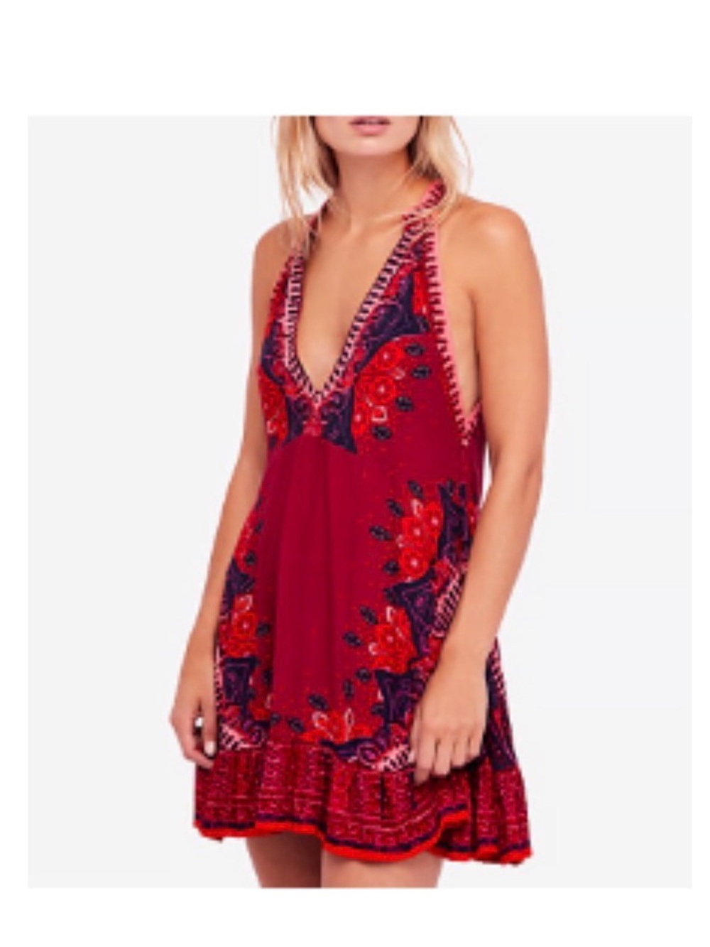 FREE PEOPLE Steal the Sun Halter Dress